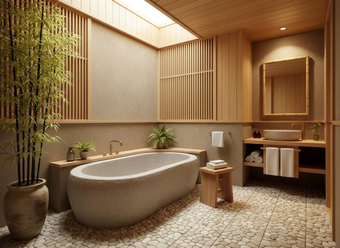 AI Japandi bedroom concept with natural wood and neutral bedding